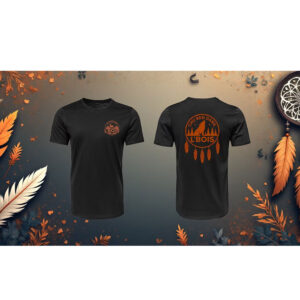 T-shirt noir“Capteur de Rêve” – Loup, liberté, légende — Chu Ben dans L'Bois