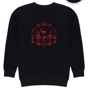 Crewneck Noir Chu Ben dans L'Bois avec logo carreauté