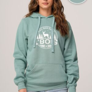 Hoodie Sage Chu Ben dans L'Bois avec logo blanc