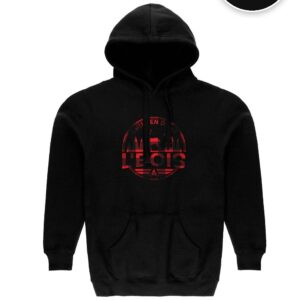 Hoodie Noir Chu Ben dans L'Bois avec logo carreauté