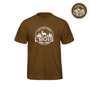 T-shirt Caramel Chu Ben dans L'Bois avec logo blanc