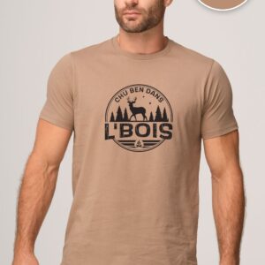 T-shirt Safari Chu Ben dans L'Bois avec logo noir