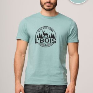 T-shirt Sage Chu Ben dans L'Bois avec logo noir