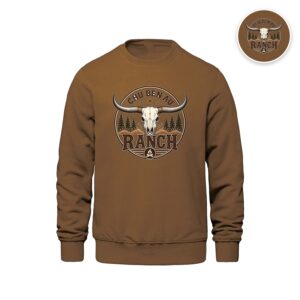 Crewneck Caramel Chu Ben au Ranch, design Logo Principal